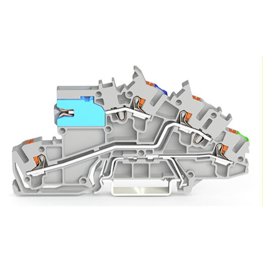 WAGO Installationsetagenklemme mit N-Trennschlitten NT/L/PE grau 2203-7641