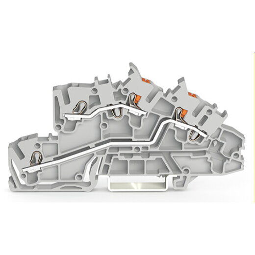 WAGO Installationsetagenklemme L/L Push-in CAGE CLAMP® grau 2203-7542