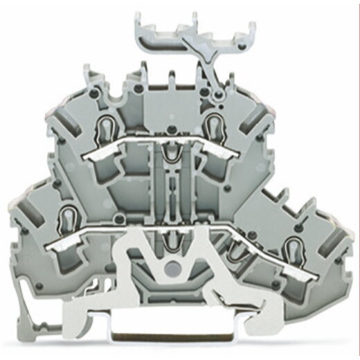 WAGO Doppelstockklemme Schirmleiter-/Durchgangsklemme 2,5 mm? grau 2002-2258
