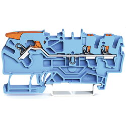 WAGO 3-Leiter-Durchgangsklemme mit Hebel und Drücker...