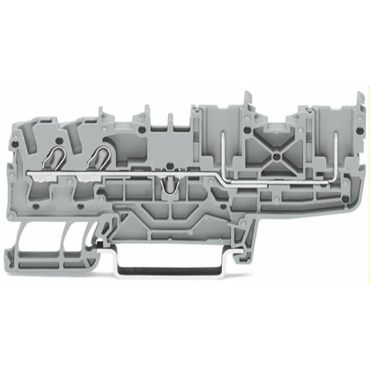 WAGO 2-Leiter/2-Pin-Basisklemme 2,5 mm? für Tragschiene 35 x 15 und 35 x 7,5 grau 2022-1401