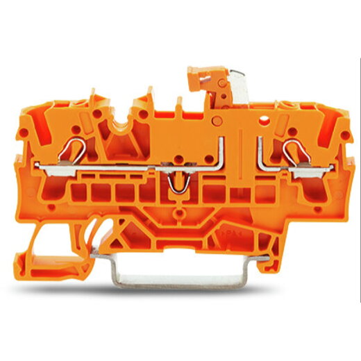 WAGO 2-Leiter-Trenn- und Messklemme mit Prüfmöglichkeit Trennmesserhalter orange orange 2002-1672
