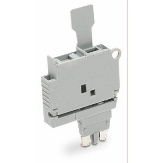 WAGO Sicherungsstecker mit Lasche für G-Sicherungseinsatz 5 x 20 mm grau 2004-911/1000-867