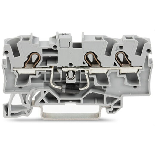 WAGO Bauelementklemme 3 Leiter mit Diode 1N5408 grau 2004-1311/1000-401