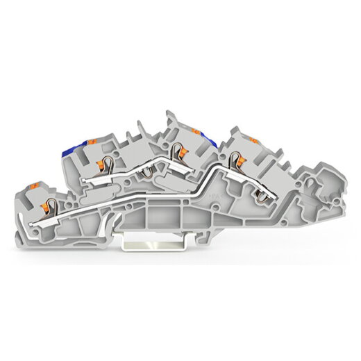 WAGO Installationsetagenklemme N/L Push-in CAGE CLAMP® grau 2205-7649