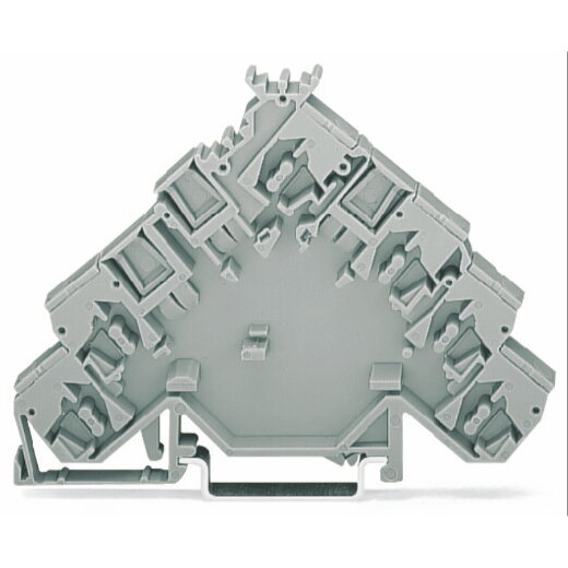 WAGO Blindgehäuse konturengleich mit 4-Leiter-Initiatorenklemmen, 3-Leiter-Initiatorenklemmen mit PE-Anschluss bzw. entsprechenden Aktorenklemmen grau 280-582