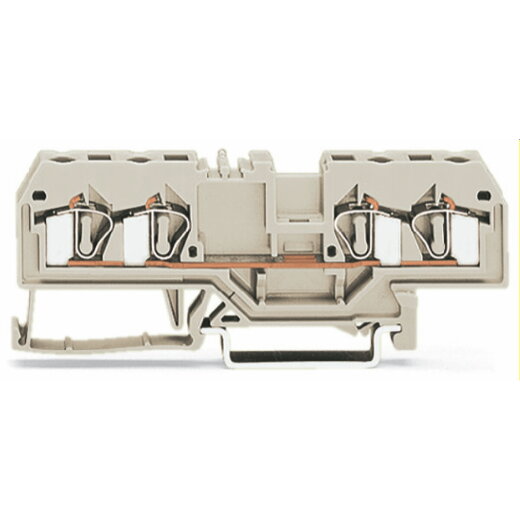 WAGO 4-Leiter-Durchgangsklemme 4 mm? für Anwendungen Ex e II geeignet lichtgrau 281-994