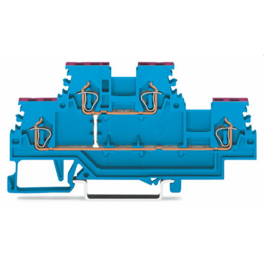 WAGO Doppelstockklemme 4-Leiter-Durchgangsklemme N blau 279-509