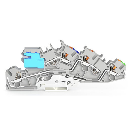 WAGO Installationsetagenklemme mit N-Trennschlitten NT/L/PE grau 2205-7541