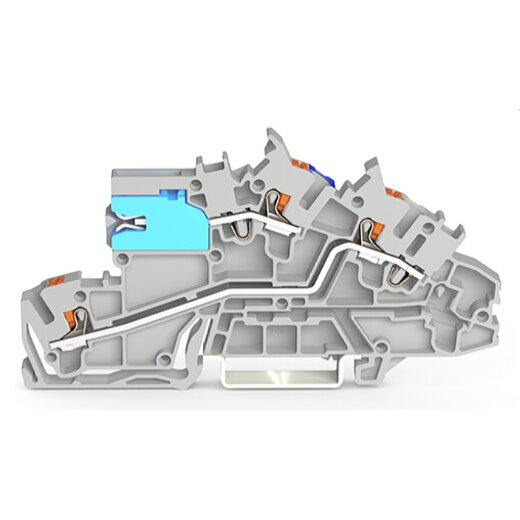 WAGO Installationsetagenklemme mit N-Trennschlitten NT/L grau 2203-7640