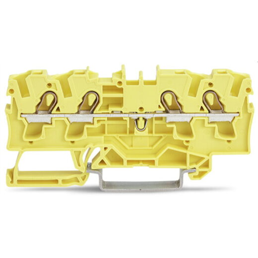 WAGO 4-Leiter-Durchgangsklemme 4 mm? für Anwendungen Ex e II geeignet gelb 2004-1406