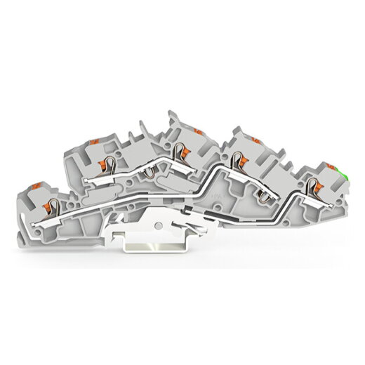 WAGO Installationsetagenklemme L/L/PE Push-in CAGE CLAMP® grau 2205-7645