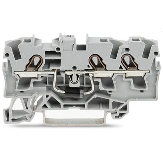 WAGO Bauelementklemme 3 Leiter mit Diode 1N5408 grau 2004-1311/1000-400