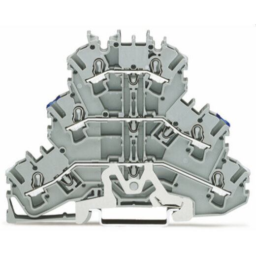 WAGO Dreistockklemme Schirmleiter-/Durchgangs-/Durchgangsklemme 2,5 mm? grau 2002-3218