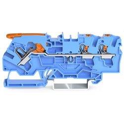 WAGO 3-Leiter-Durchgangsklemme mit Hebel und Drücker...