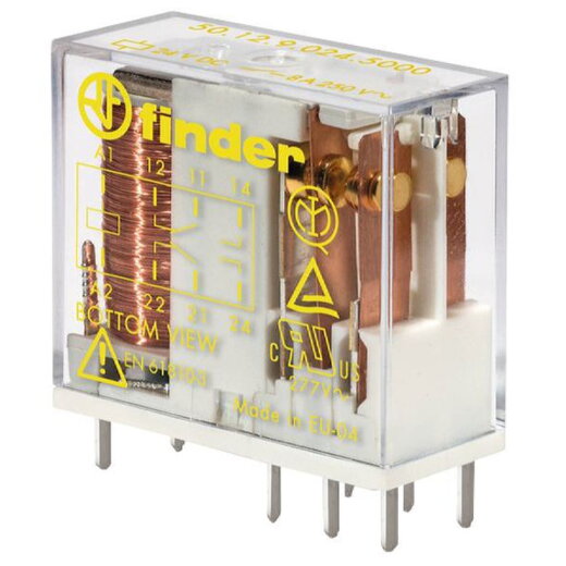 Finder Relais 2 Wechsler 8A hartvergoldet Spule 110V