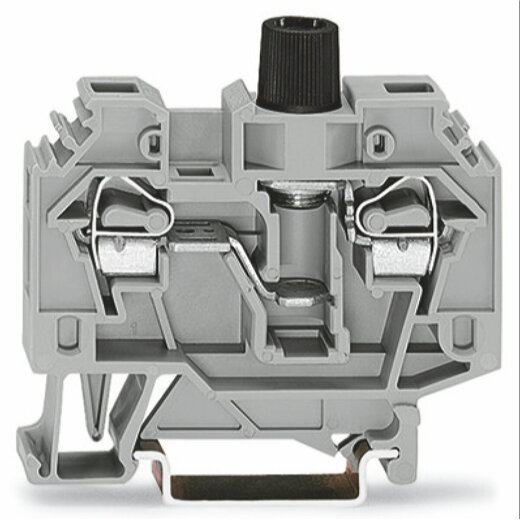 WAGO 2-Leiter-Sicherungsklemme ohne Defektanzeige für Tragschiene 35 x 15 und 35 x 7,5 grau 282-126