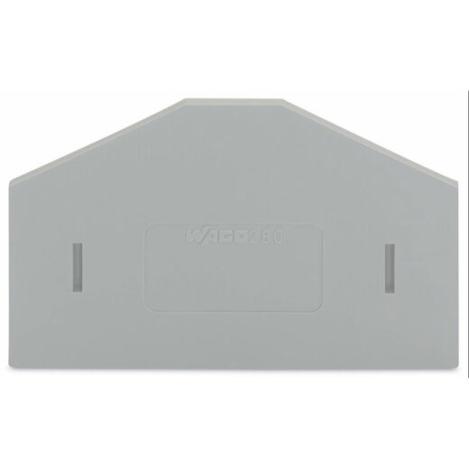 WAGO Trennwand 280-348 grau überstehend