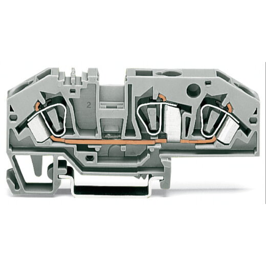 WAGO 3 Leiter Durchgangsklemme 282-699 grau mit Prüfmöglichkeit