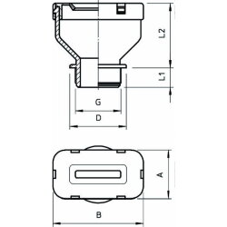 OBO Flachkabelverschraubung 106 FL M25 8 33 steingrau