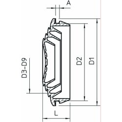 OBO Einsteckdichtung EDK40 D: 40/4-32 lichtgrau