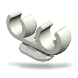 OBO Sockel-Klemmschelle 2962 2x22 lichtgrau 2fach 22mm