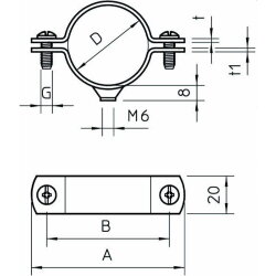 OBO Abstandschelle 2900WM6 13.5 FT mit Gewindeanschluss M6