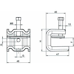 OBO Trägerklammer SSP 20-40 M8 V2A