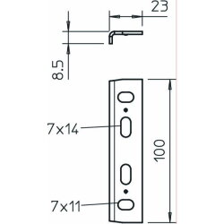 OBO Schraubverbinder SV MKR FS für Kabelrinne Marinenorm