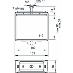 OBO Bündelschelle 2056/B 80x100mm