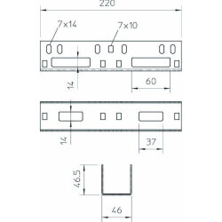 OBO Längsverbinder VF AZK 50 45x45x220