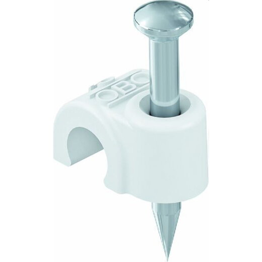 OBO ISO-Nagel-Clip 2020 für Kabel 20mm L: 40mm reinweiss