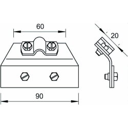 OBO Schneefanggitterklemme 264 8-10mm