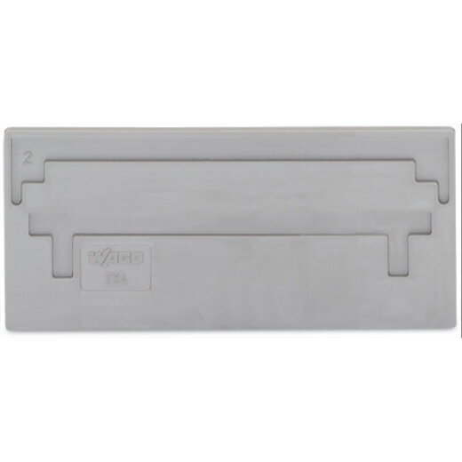 WAGO Trennwand 2 mm dick überstehend grau 284-326