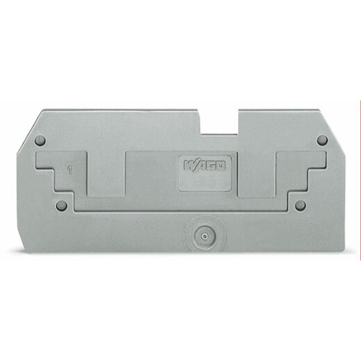 WAGO Reduzierabdeckplatte 1 mm dick nur für 2-Leiter-Klemme 283-901 grau 283-357