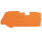 WAGO Abschluss- und Zwischenplatte 1 mm dick orange 2110-1292