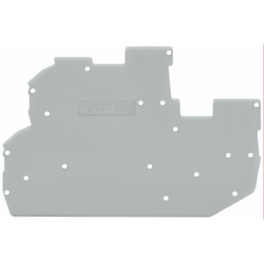 WAGO Abschluss- und Zwischenplatte 1 mm dick grau 2022-2291