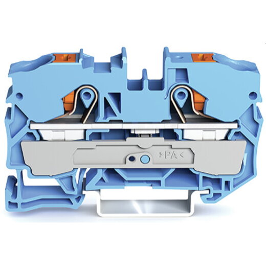 WAGO 2-Leiter-Durchgangsklemme mit Drücker 10 mm? blau 2210-1204