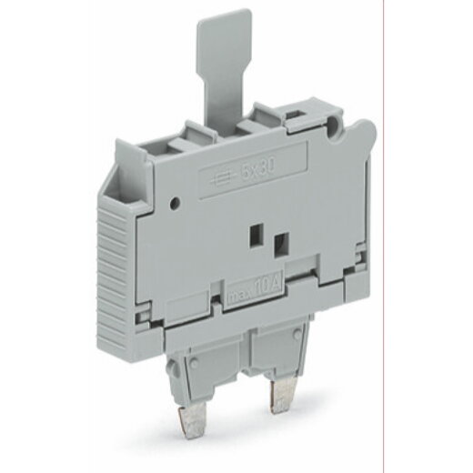 WAGO Sicherungsstecker mit Lasche für G-Sicherungseinsatz 5 x 30 mm grau 2006-921/1000-836