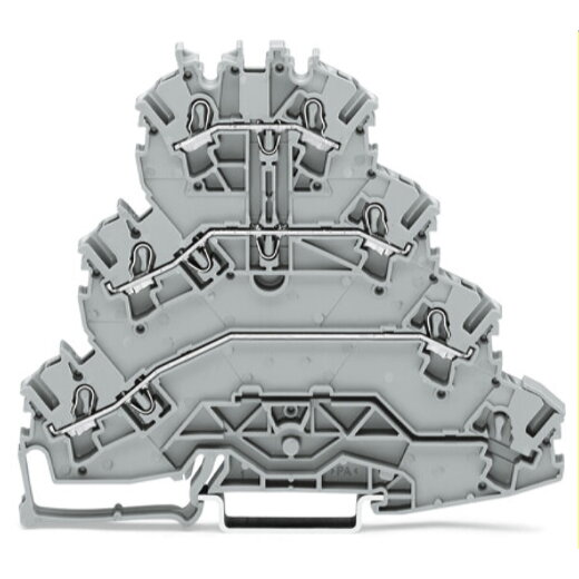 WAGO Vierstock-Reihenklemme Motoranschluss-Reihenklemme L1 - L2 - L3 grau 2002-4131