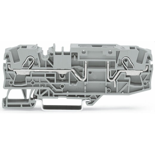 WAGO 2-Leiter-Basisklemme für Tragschiene 35 x 15 und 35 x 7,5 6 mm? grau 2006-1661