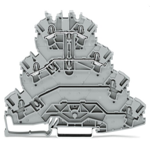 WAGO Vierstock-Reihenklemme Motoranschluss-Reihenklemme L1 - L2 grau 2002-4111