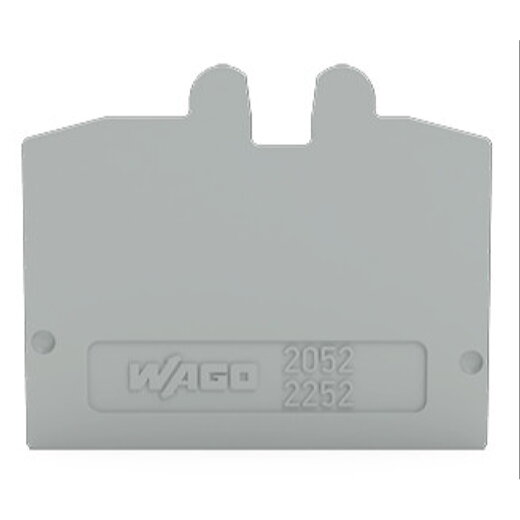 WAGO Abschlussplatte grau 2052-1291