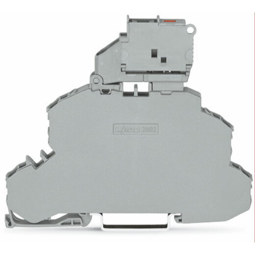 WAGO Doppelstock-Sicherungsklemme mit schwenkbarem Sicherungshalter Durchgangs-/Sicherungsklemme grau 2002-2611/1000-836
