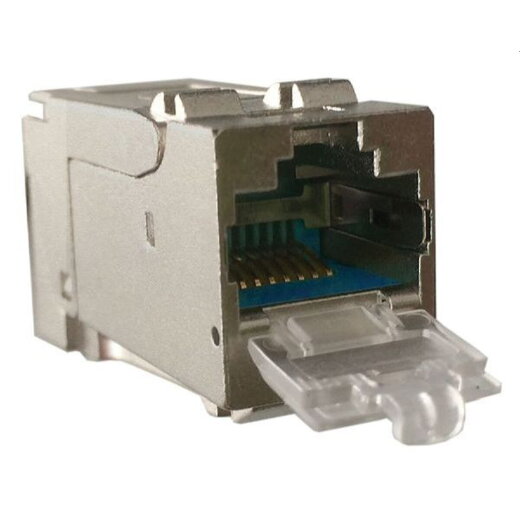 EKU e-stoneModul 1xRJ45 Keystone Cat6A EIA/TIA 10 GbE geschirmt