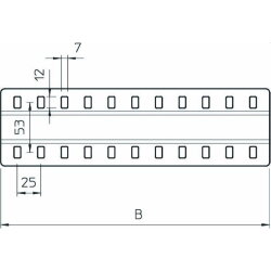 OBO Stossstellenleiste SSLB500F mit 5 Befestigungen B5