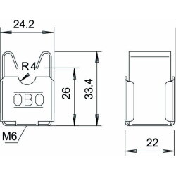 OBO Leitungshalter 177/VA M8 8mm