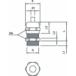 OBO Messing-Kabelverschraubung V-TEC PG29