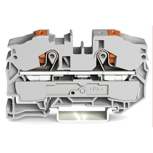 WAGO Durchgangsklemme 2Leiter Drücker 16qmm grau