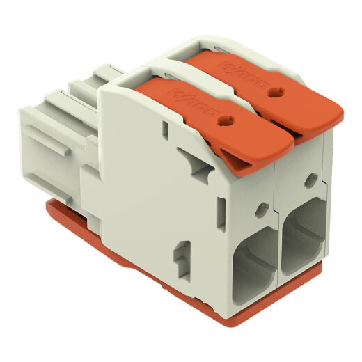 WAGO 1-Leiter-Federleiste Hebel Push-in CAGE CLAMP® lichtgrau 832-1102/322-000